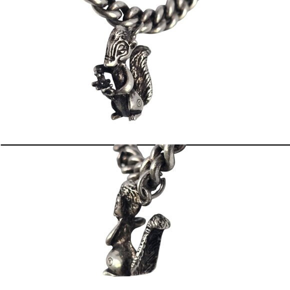 Silver Disney Charm Bracelet Jimney Cricket Skunk Donald Duck Figaro Cat #22550 - Picture 5 of 9